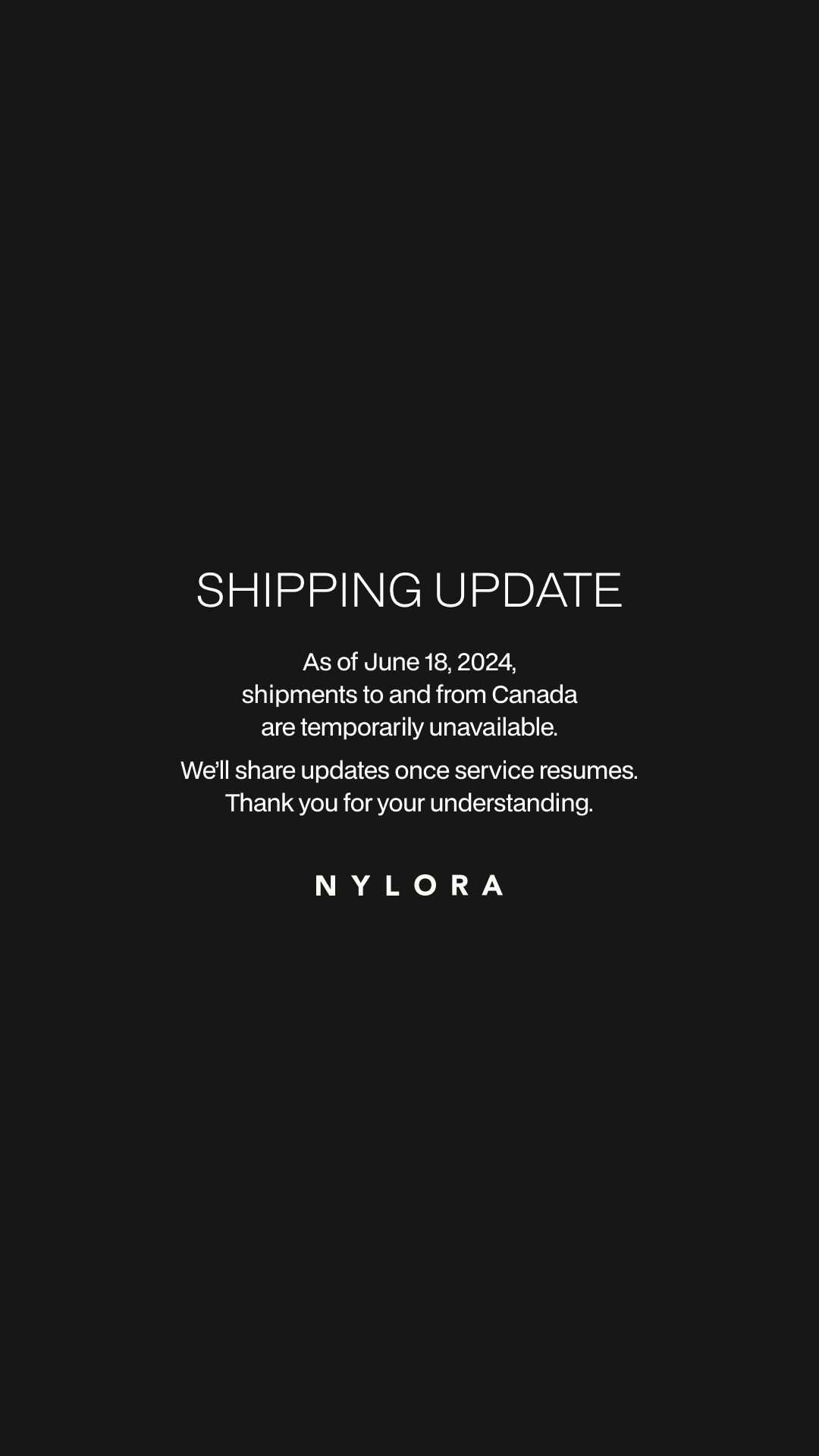 NYLORA NOTICE