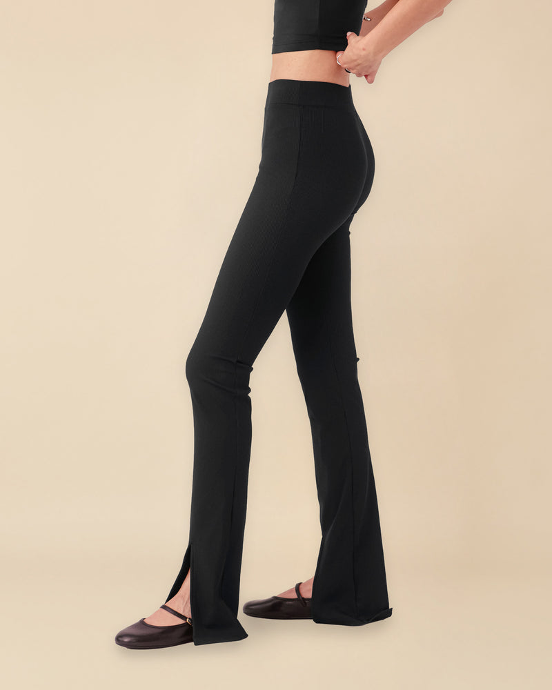 DAMIEN RIBBED PANTS BLACK