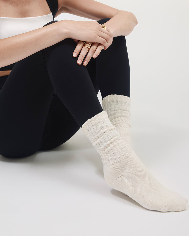 LOU SLOUCHY SOCKS CREAM