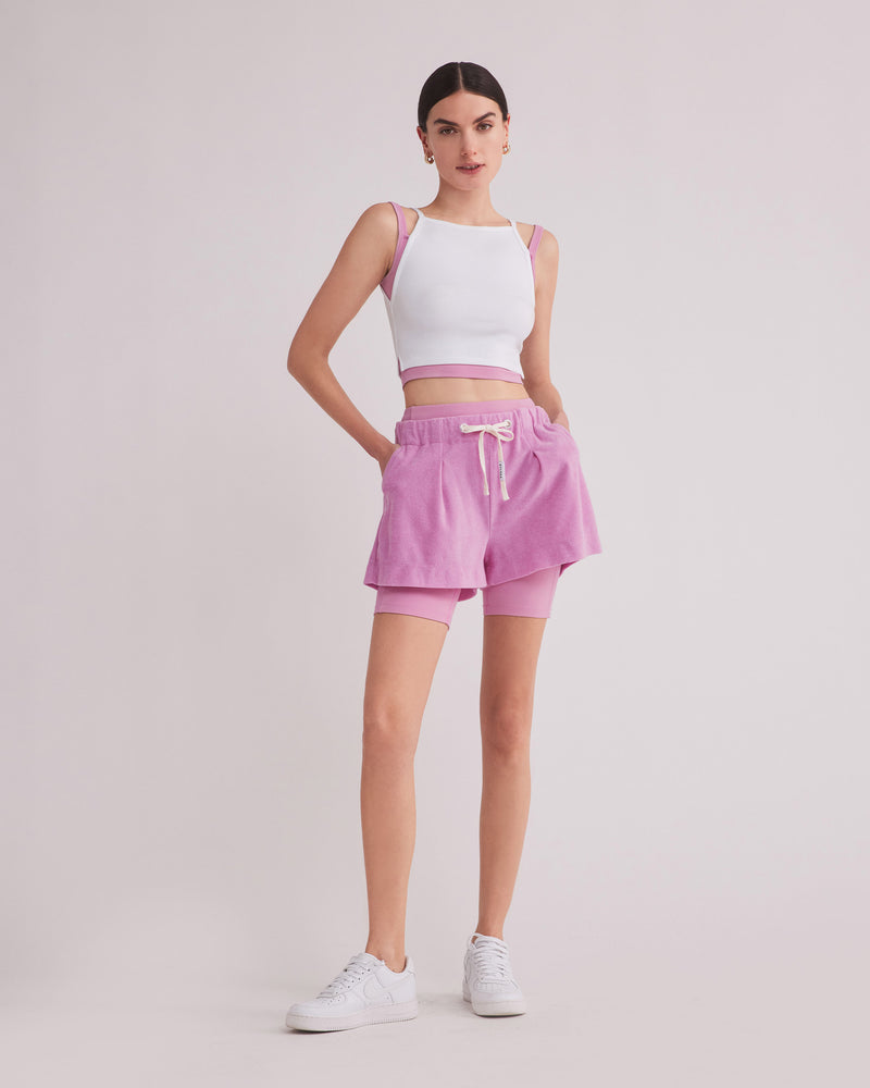 AUBREY TOP WHITE & BUBBLE GUM PINK COMBO