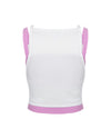 AUBREY TOP WHITE & BUBBLE GUM PINK COMBO