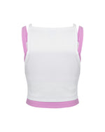 AUBREY TOP WHITE & BUBBLE GUM PINK COMBO