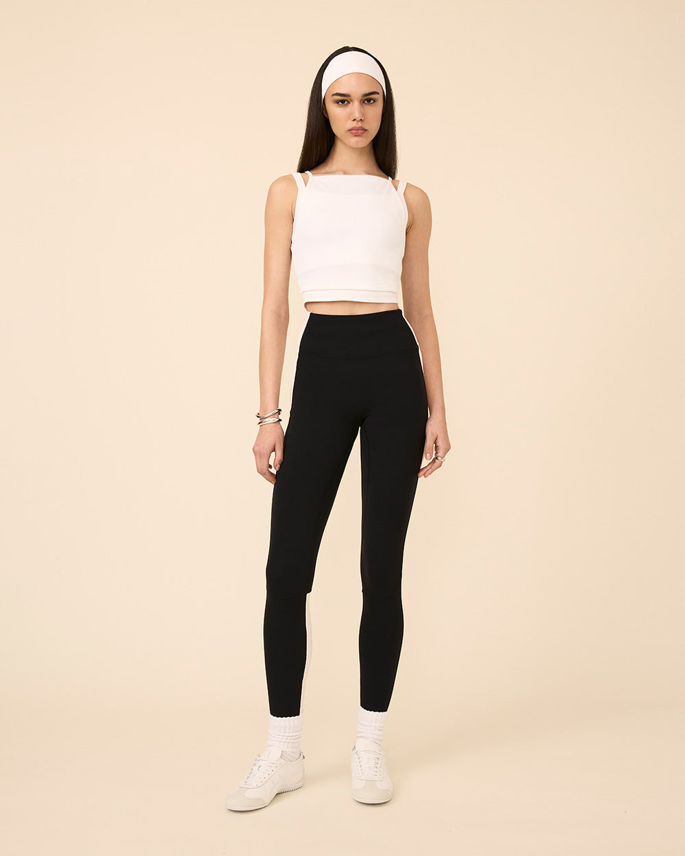 MARA LEGGINGS BLACK & CREAM COMBO