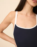 FRANCESCA JUMPSUIT NAVY & OFF WHITE COMBO