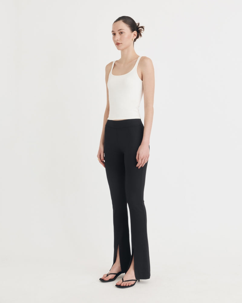 DAMIEN RIBBED PANTS BLACK | NYLORA