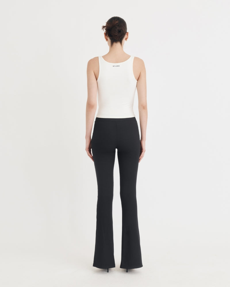 DAMIEN RIBBED PANTS BLACK | NYLORA