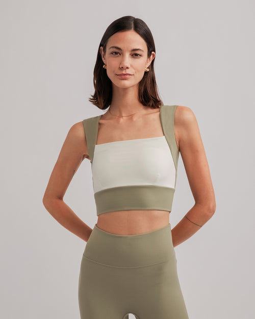 MARTA TOP SAGE & CREAM COMBO