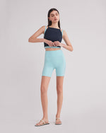 FARRAH BIKER SHORTS AQUA BLUE