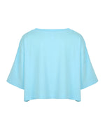 LAUREN GRAPHIC TOP AQUA BLUE