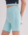 FARRAH BIKER SHORTS AQUA BLUE