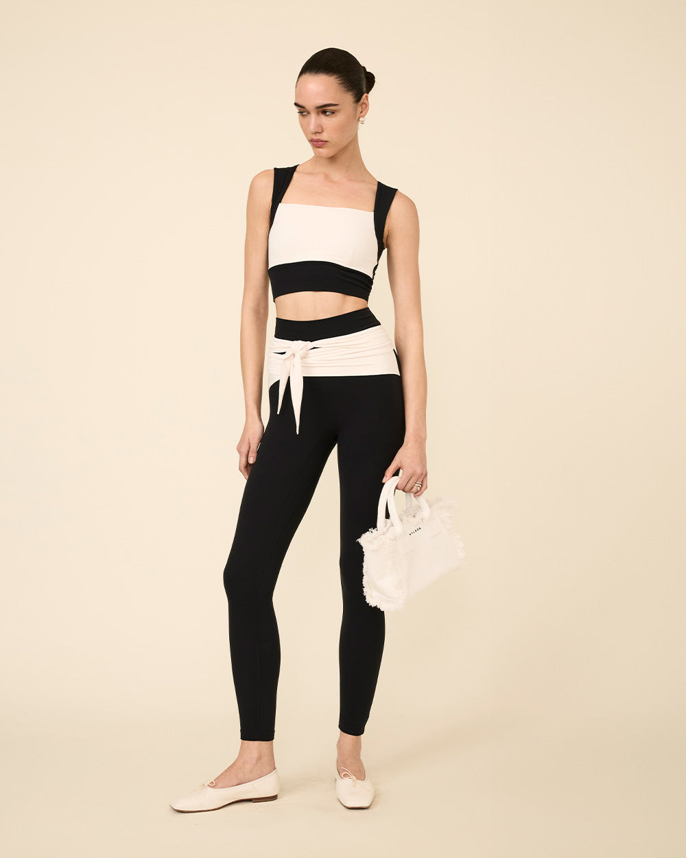 MARTA TOP BLACK & CREAM COMBO