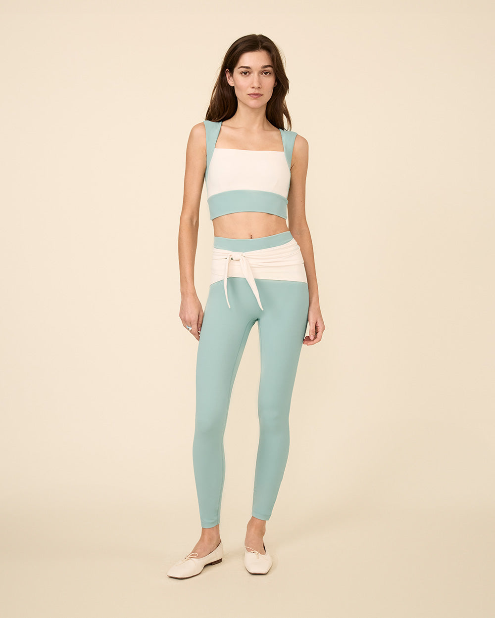 MARTA TOP OPAL BLUE & CREAM COMBO