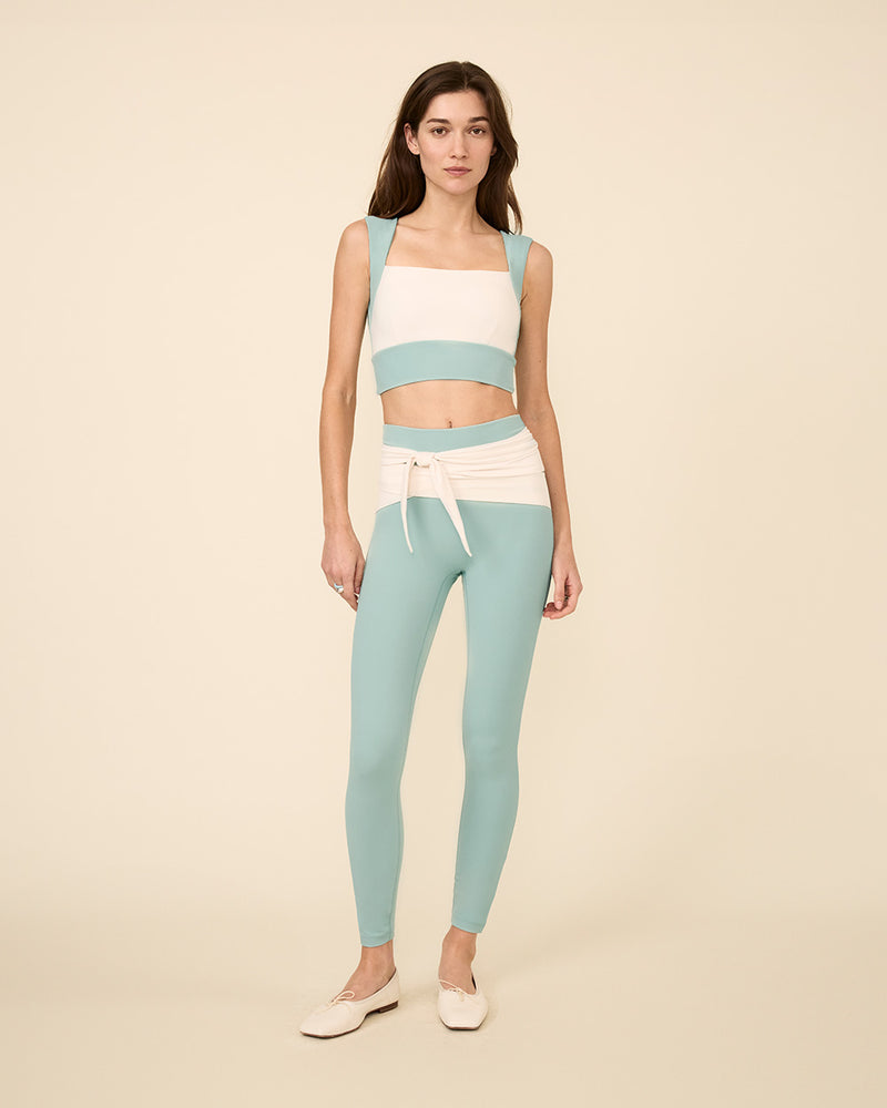 MARTA TOP OPAL BLUE & CREAM COMBO