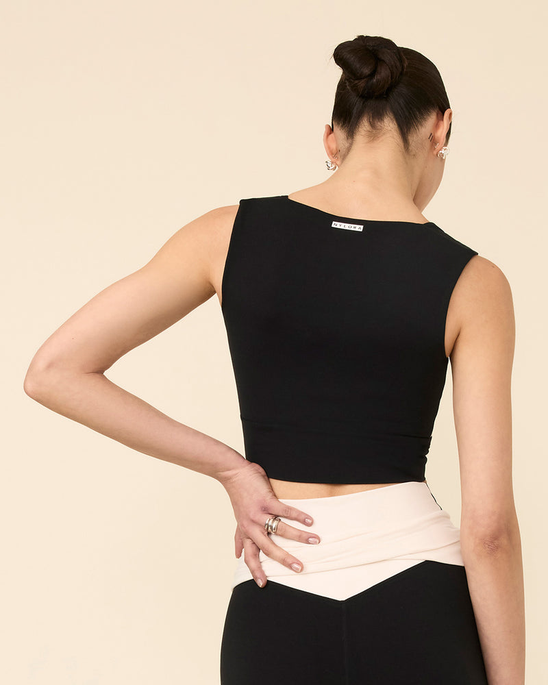 MARTA TOP BLACK & CREAM COMBO
