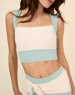 MARTA TOP OPAL BLUE & CREAM COMBO