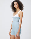 KIZZY RIBBED JUMPSUIT COASTAL & WHITE COMBO