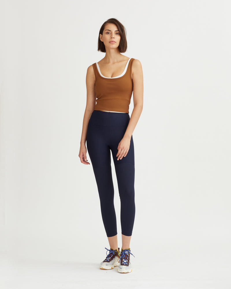 IRIS RIBBED TANK WALNUT