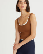 IRIS RIBBED TANK WALNUT