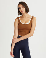 IRIS RIBBED TANK WALNUT