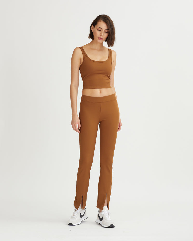 IRIS RIBBED TANK WALNUT