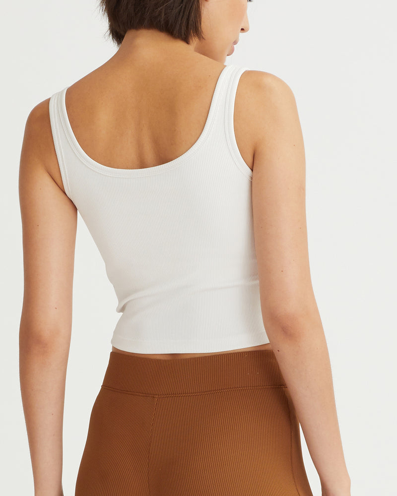 IRIS RIBBED TANK CREAM
