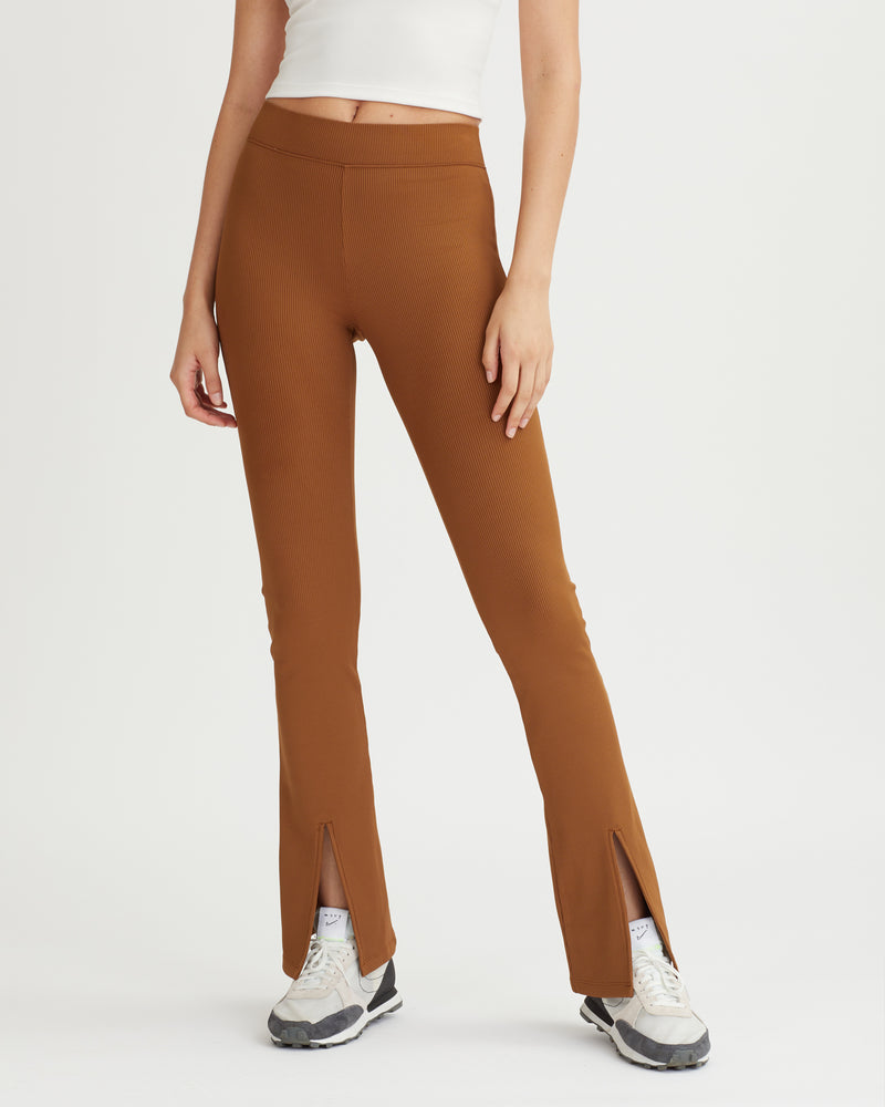 DAMIEN RIBBED PANTS WALNUT