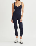 LILA RIBBED JUMPSUIT NAVY