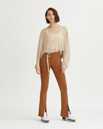 DAMIEN RIBBED PANTS WALNUT