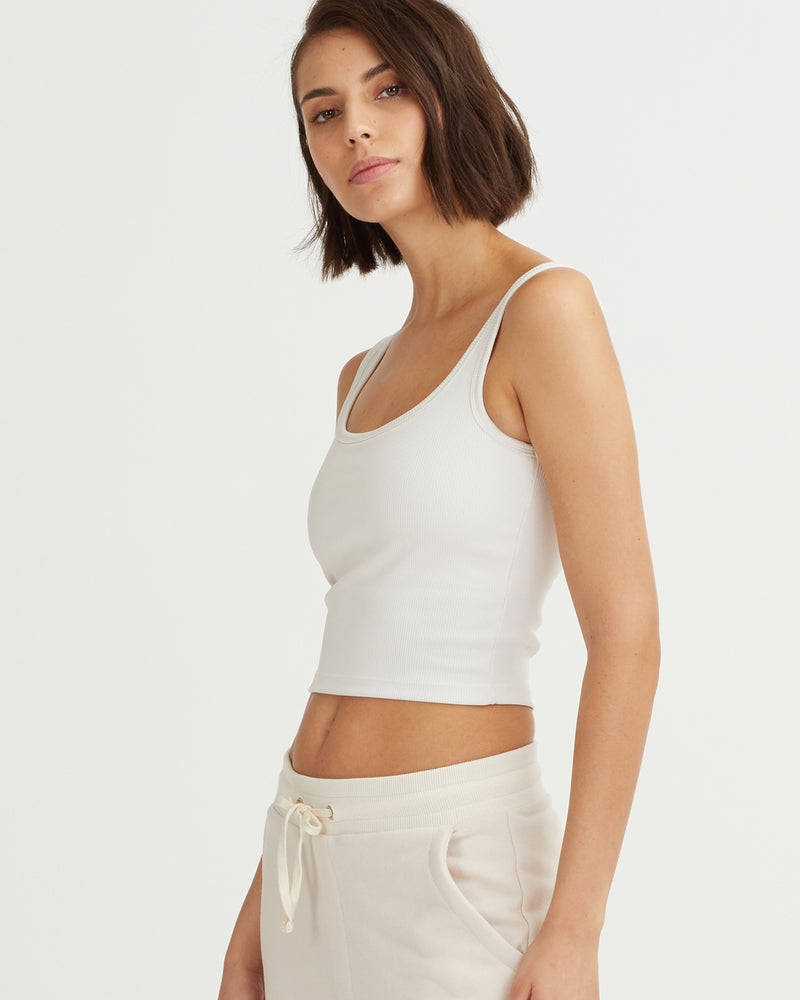 IRIS RIBBED TANK CREAM