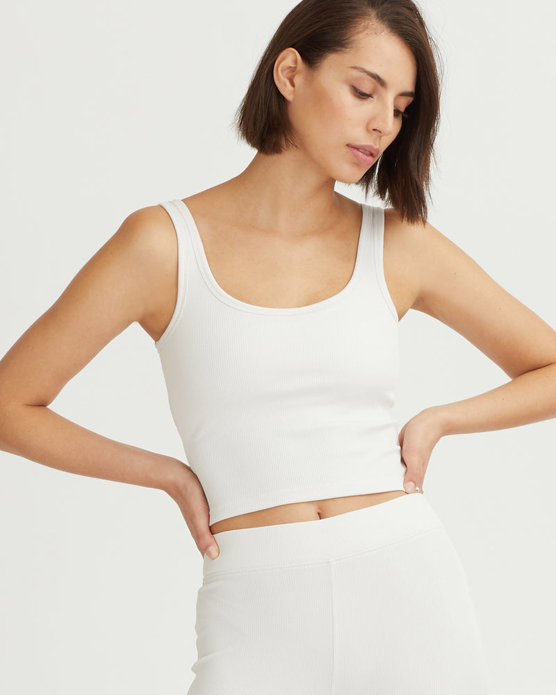 IRIS RIBBED TANK CREAM