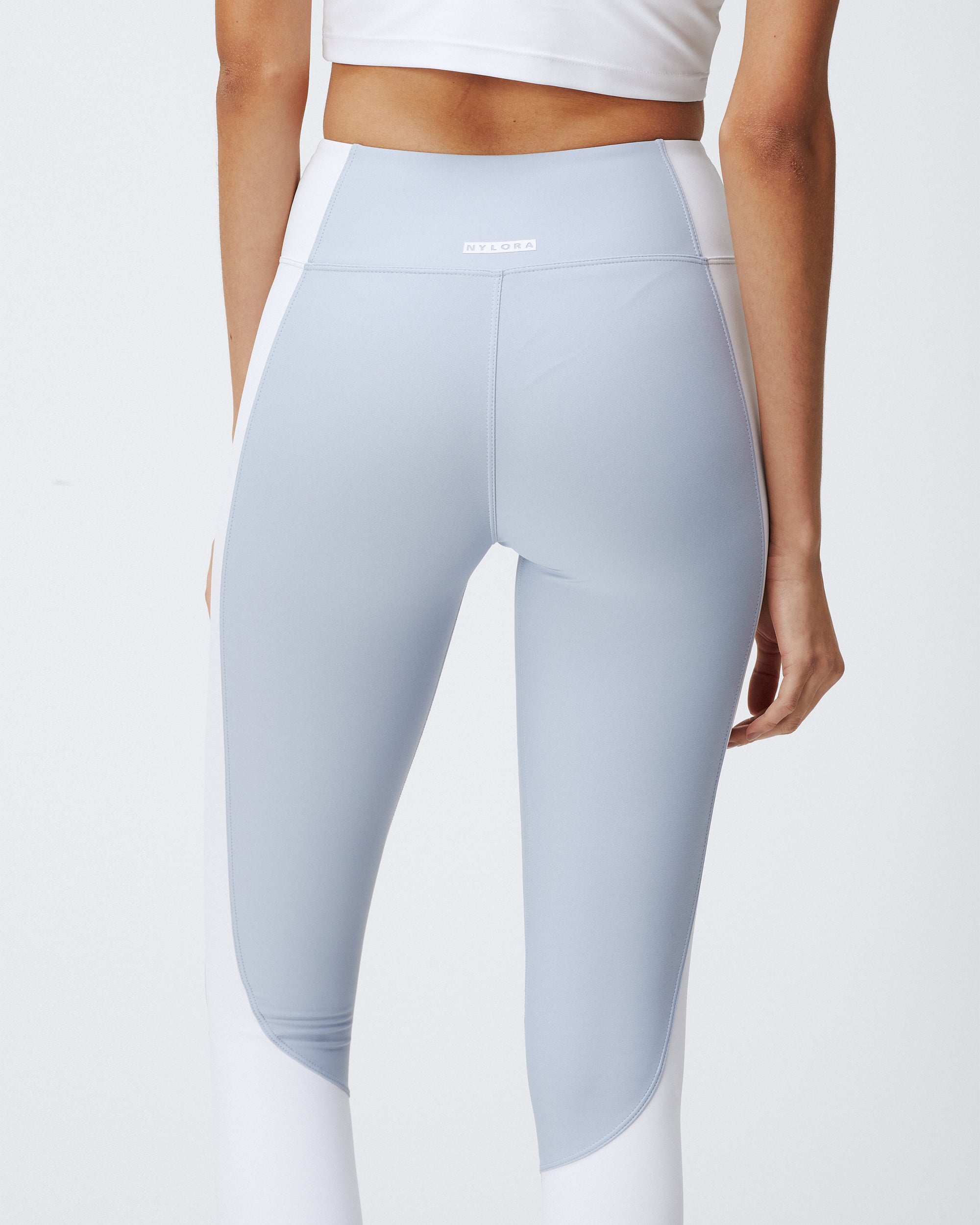COLORFULAURORA ApparelSexy lady leggings Blue gray white stitching