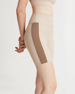 FARRAH SHORTS IRIDESCENT OLIVE BROWN & OAT COMBO