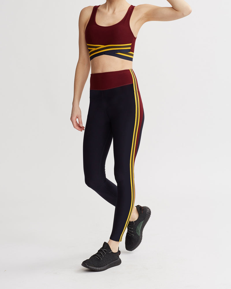 DAMON LEGGINGS BURGUNDY&NAVY COMBO