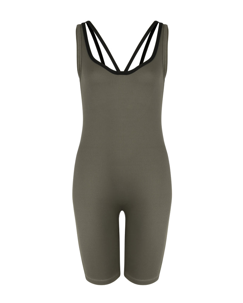 EDEN JUMPSUIT ASH & BLACK COMBO