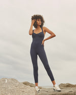 LILA RIBBED JUMPSUIT NAVY