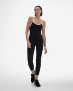 DRAY JUMPSUIT BLACK & WHITE COMBO
